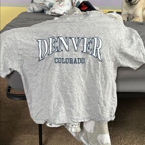 Gray Kids Shirt with Denver Print